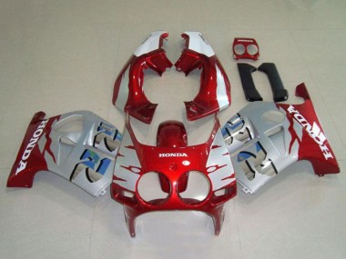 Cheap 1988-1989 Honda CBR250RR MC19 Motorcycle Fairings - Silver White Red Canada
