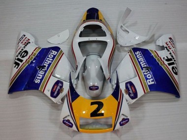 Cheap 1994-1996 Honda NSR250R MC28 P4 Motorcycle Fairings - White Blue Yellow Gold Rothmans Elf 2 Canada