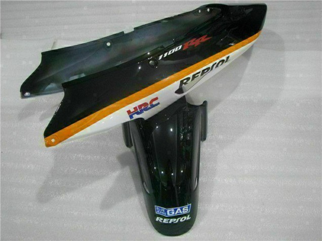 1996-2007 Honda CBR1100XX Blackbird Motorcycle Fairing - Orange White Red Glossy Black Repsol Canada