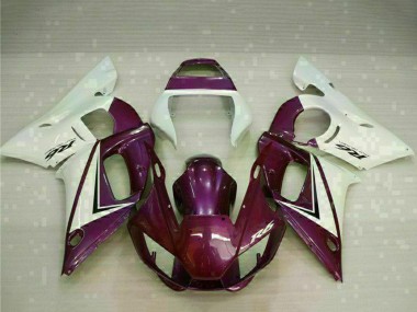 Cheap 1998-2002 Yamaha YZF R6 Motorcycle Fairings - White Purple Canada