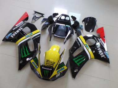 Cheap 1998-2002 Yamaha YZF R6 Motorcycle Fairings - Glossy Black Yellow Red Green Motul Monster Canada