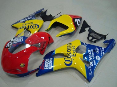 Cheap 2000-2002 Suzuki GSXR 1000 Motorcycle Fairings - Yellow Red Blue Corona Racing Canada