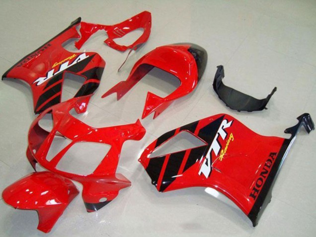 2000-2006 Honda VTR1000 Motorcycle Fairings - Red Black Stripe Canada