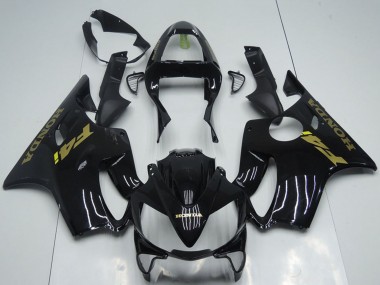 Cheap 2001-2003 Honda CBR600 F4i Motorcycle Fairings - Glossy Black Gold Decals Canada