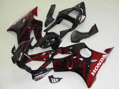 Cheap 2001-2003 Honda CBR600 F4i Motorcycle Fairings - Glossy Black Red Flame Canada