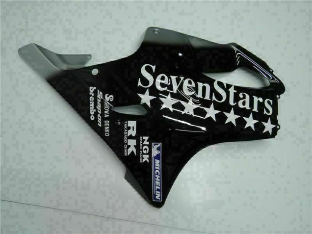2001-2003 Honda CBR600 F4i Motorcycle Fairings - Glossy Black Silver SevenStars Canada