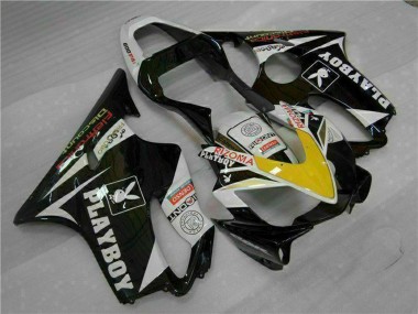 Cheap 2001-2003 Honda CBR600 F4i Motorcycle Fairings - White Yellow Glossy Black Playboy Canada