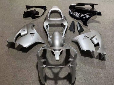 Cheap 2002-2003 Kawasaki ZX9R Motorcycle Fairings - Silver Glossy Black Canada