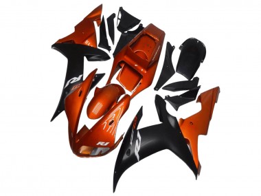 Cheap 2002-2003 Yamaha YZF R1 Motorcycle Fairings - Orange Matte Black Canada