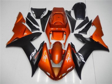 Cheap 2002-2003 Yamaha YZF R1 Motorcycle Fairings - Orange Matte Black Canada