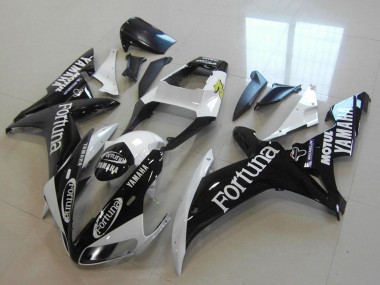 Cheap 2002-2003 Yamaha YZF R1 Motorcycle Fairings - White Glossy Black Fortuna Motul Canada
