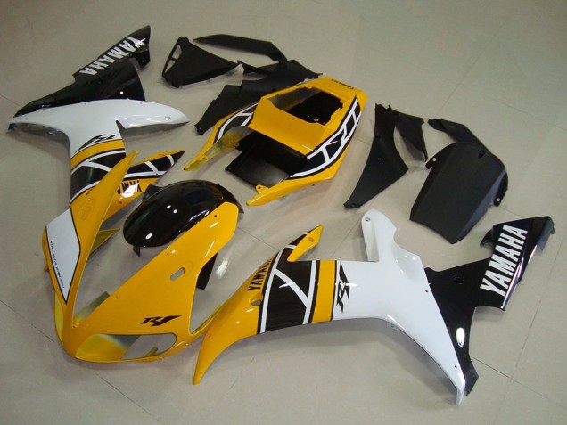 2002-2003 Yamaha YZF R1 Motorcycle Fairings - Yellow White Black Anniversary Canada