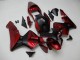 2003-2004 Honda CBR600RR Motorcycle Fairings - Red Matte Black Stripe Canada