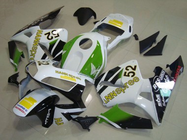 Cheap 2003-2004 Honda CBR600RR Motorcycle Fairings - White Green Yellow Glossy Black Hannspree 52 Canada