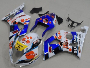 Cheap 2003-2004 Suzuki GSXR 1000 Motorcycle Fairings - White Blue Red Yellow Pepe Phone Canada