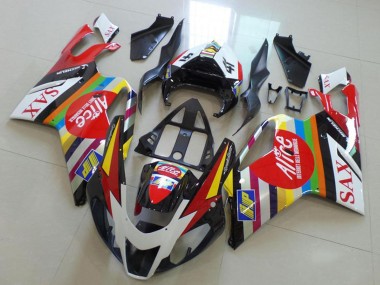 Cheap 2003-2006 Aprilia RSV1000 Motorcycle Fairings - White Red Black Green Yellow Alice Sax Canada