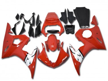 Cheap 2003-2004 Yamaha YZF R6 Motorcycle Fairings - Red White Canada
