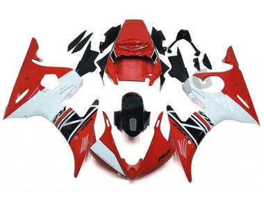Cheap 2003-2004 Yamaha YZF R6 Motorcycle Fairing - Red White Glossy Black Canada