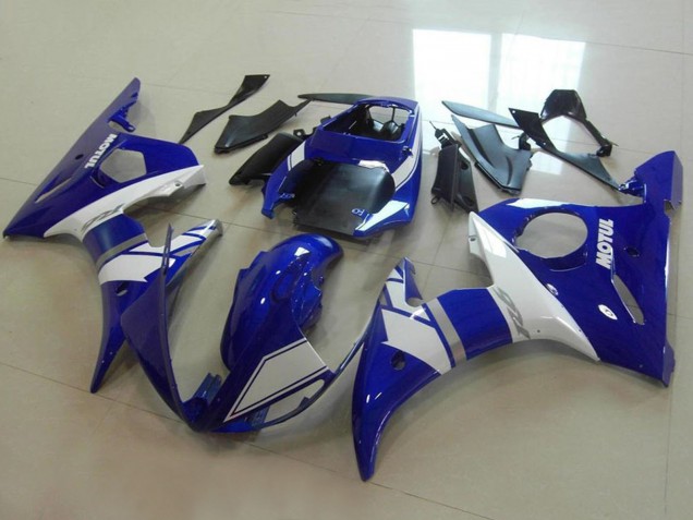 2003-2004 Yamaha YZF R6 Motorcycle Fairings - Blue White Silver Canada