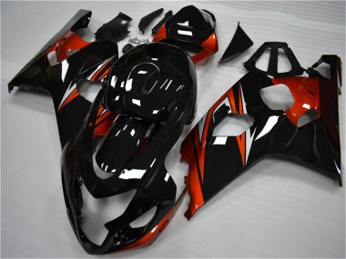 Cheap 2004-2005 Suzuki GSXR 600/750 Motorcycle Fairings - Glossy Black Red Stripe Canada