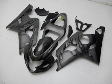 Cheap 2004-2005 Suzuki GSXR 600/750 Motorcycle Fairings - Grey Black Flame Canada