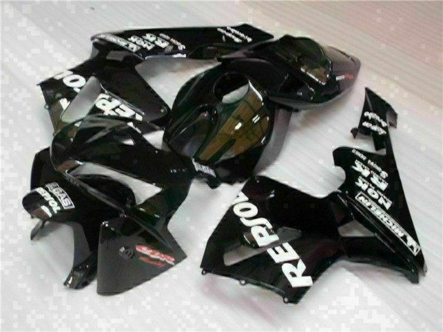 2005-2006 Honda CBR600RR Motorcycle Fairings - Black Repsol Canada