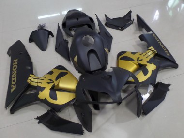 Cheap 2005-2006 Honda CBR600RR Motorcycle Fairings - Matte Black with Gold Skull Canada