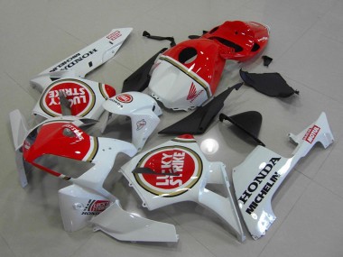 Cheap 2005-2006 Honda CBR600RR Motorcycle Fairings - White Red Lucky Strike Canada