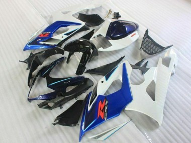 Cheap 2005-2006 Suzuki GSXR 1000 Motorcycle Fairing Kits - White Blue Glossy Black Canada