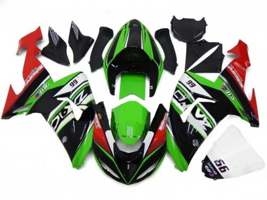Cheap 2006-2007 Kawasaki ZX10R Motorcycle Fairings - Green White Red Black 66 Canada