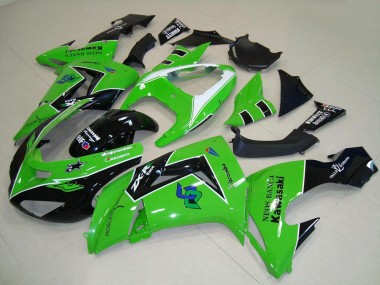 Cheap 2006-2007 Kawasaki ZX10R Motorcycle Fairings - Green White Glossy Black Canada
