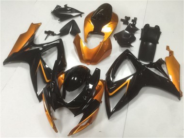 Cheap 2006-2007 Suzuki GSXR 600/750 Motorcycle Fairings - Orange Glossy Black Canada