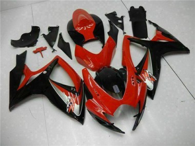 Cheap 2006-2007 Suzuki GSXR 600/750 Motorcycle Fairings - Red Glossy Black Canada