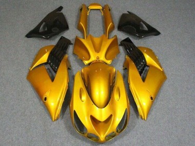 Cheap 2006-2011 Kawasaki ZX14R ZZR1400 Motorcycle Fairings - Gold Glossy Black Canada