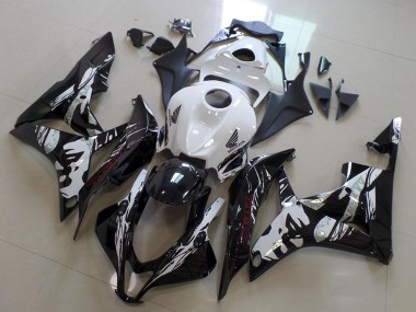 Cheap 2007-2008 Honda CBR600RR Motorcycle Fairings - White Glossy Black Leyla Canada