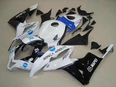 Cheap 2007-2008 Honda CBR600RR Motorcycle Fairings - White Blue Glossy Black Konica Minolta Canada
