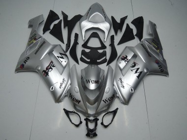 Cheap 2007-2008 Kawasaki ZX6R Motorcycle Fairings - Silver West Canada