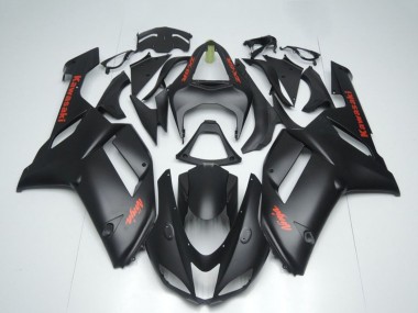 Cheap 2007-2008 Kawasaki ZX6R Motorcycle Fairings - Matte Black with Red Sticker Canada