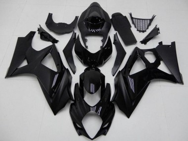 Cheap 2007-2008 Suzuki GSXR 1000 Motorcycle Fairings - Glossy Black Matte Black No Decal Canada