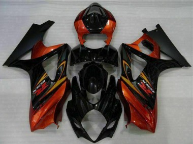 Cheap 2007-2008 Suzuki GSXR 1000 Motorcycle Fairings - Black Orange Canada