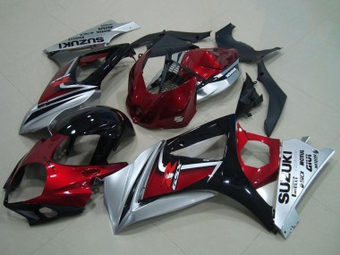 Cheap 2007-2008 Suzuki GSXR 1000 Motorcycle Fairing - Red Silver Glossy Black Canada
