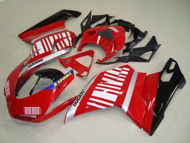 2007-2014 Ducati 848 1098 1198 Motorcycle Fairings - Silver Blue Red Glossy Black Canada