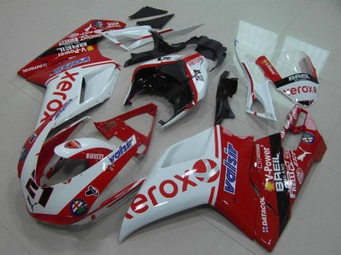 Cheap 2007-2014 Ducati 848 1098 1198 Motorcycle Fairing - White Red Glossy Black Valsir Xerox OEM Style 21 Canada