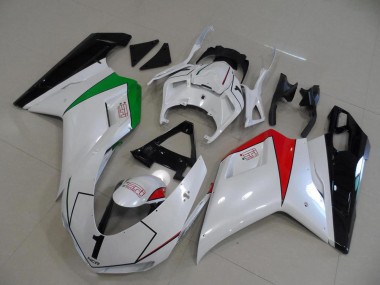 Cheap 2007-2014 Ducati 848 1098 1198 Motorcycle Fairings - Glossy White Red Green Glossy Black Canada