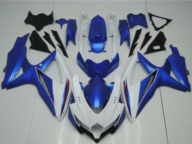 Cheap 2008-2010 Suzuki GSXR 600/750 Motorcycle Fairings - White Blue Canada