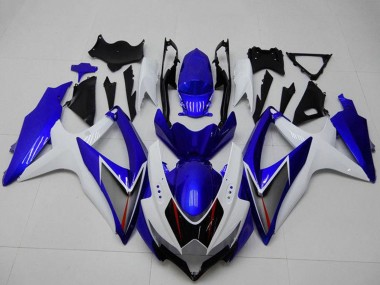 Cheap 2008-2010 Suzuki GSXR 600/750 Motorcycle Fairings - White Blue Black Red Line Canada