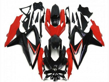 Cheap 2008-2010 Suzuki GSXR 600/750 Motorcycle Fairings - Red Glossy Black Stripe Canada