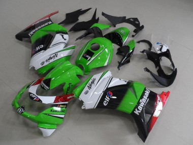 Cheap 2008-2012 Kawasaki ZX250R Motorcycle Fairings - White Green Black Red Elf Canada