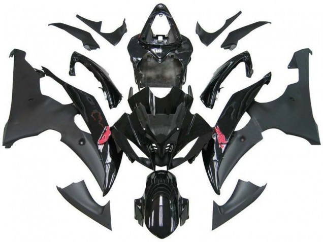 2008-2016 Yamaha YZF R6 Motorcycle Fairing - Glossy Black Matte Black Canada