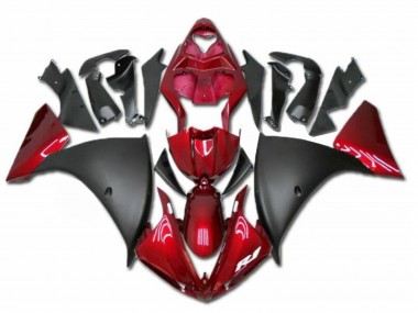 Cheap 2009-2011 Yamaha YZF R1 Motorcycle Fairings - Red Matte Black Canada